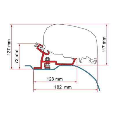 Kit staffe F80S per Ducato/Jumper/Boxer '06 - Fiamma