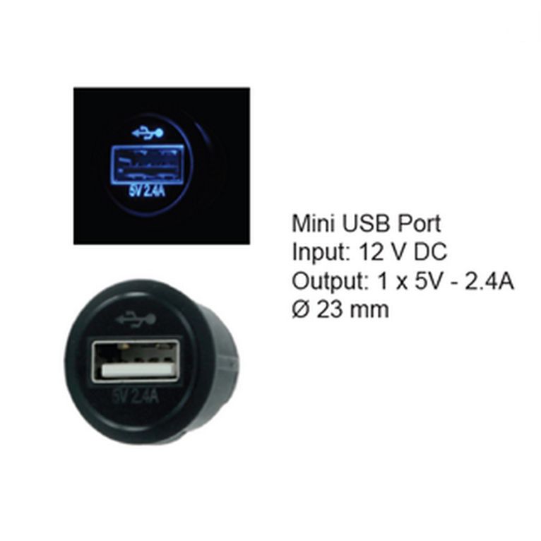 presa usb a 12vdc, 2.4a out