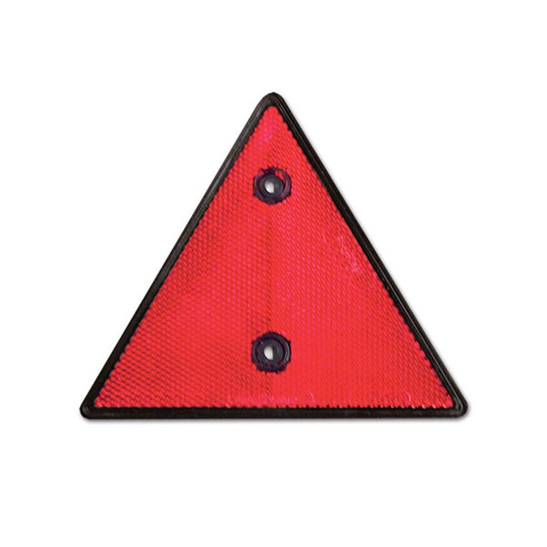 catadiottro triangolare - 2 fori - fissaggio vite