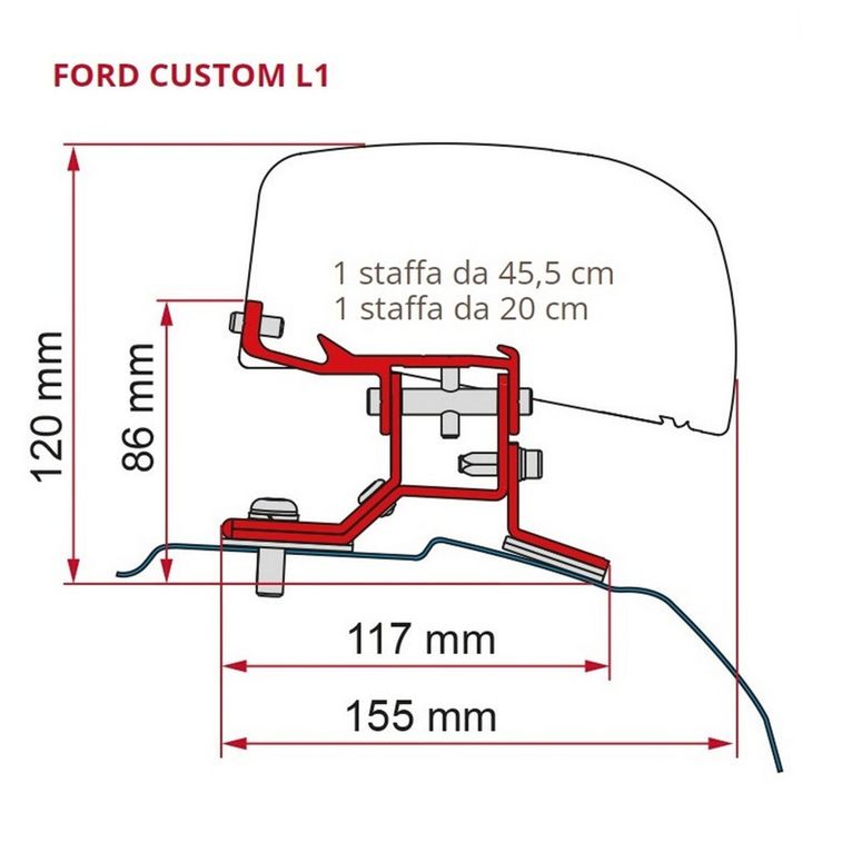 kit ford custom per f40van - fiamma
