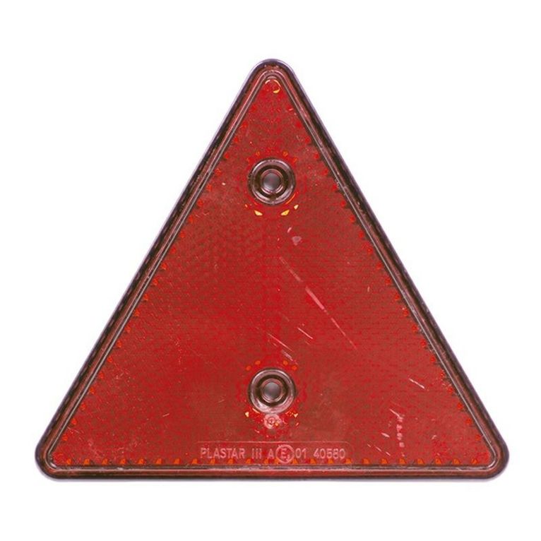 catarifrangente triangolare rosso cf.pz: 10 - plastar