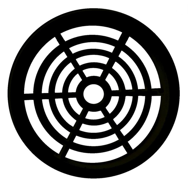 aeratore tondo d.60 mm colore nero
