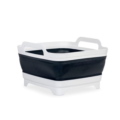 Bacinella pieghevole 31,5x30x7/20 bianco/antracite