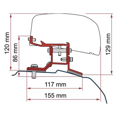 KIT FORD CUSTOM L1 RHD (GUIDA A DESTRA) - Fiamma