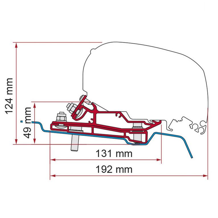 adapter ford transit l3h3 (320cm) - fiamma
