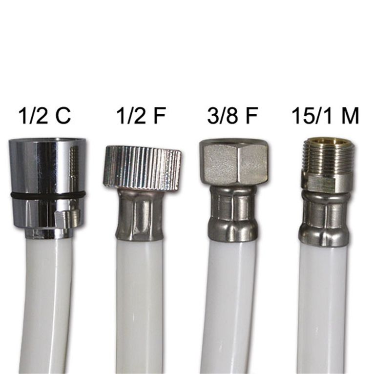 tubo pvc bianco • 1/2"" c – 1/2"" f • 1,5 m