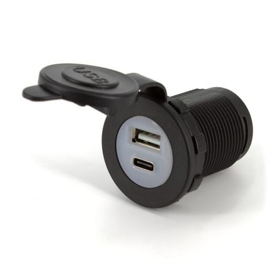PRESA USB 12/24V,2X 2.4A A-C INCAS.