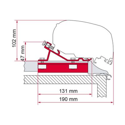 KIT FIXING BAR PER F80S / F65L UTIL - Fiamma