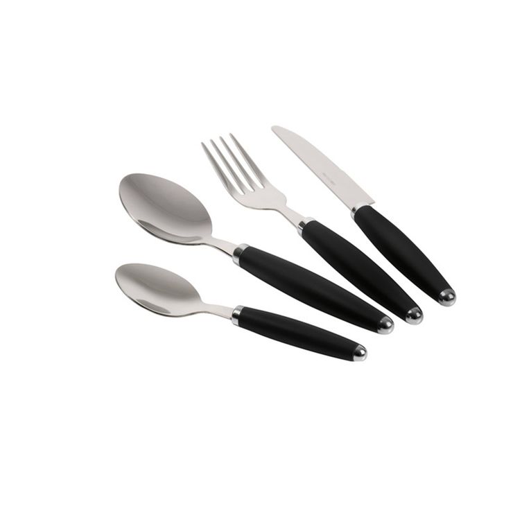 set posate midnight 24 pezzi antracite inox 18/10