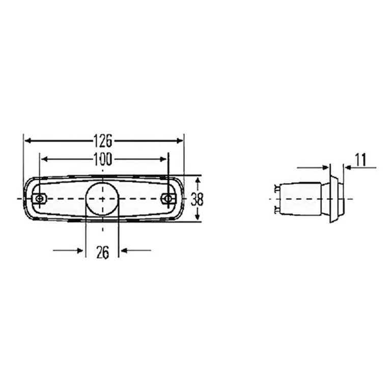 luce ingombro laterale a lampadina • 2ps 962 964-031 • b