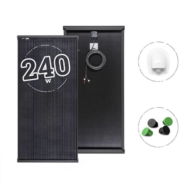 pannello solare 240w black boost perc per camper van e minivan