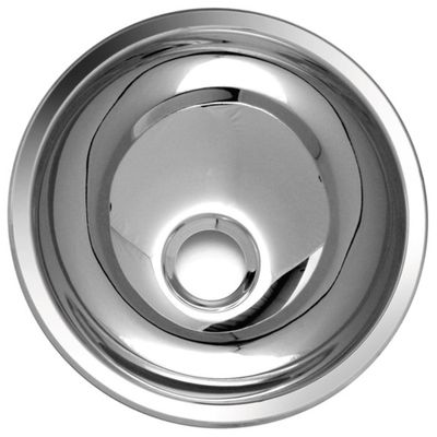 Lavandino tondo in acciaio inox 265x120 mm - Carbest