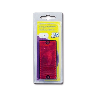Catadiottro adesivo • rosso • 90 x 40 • blister