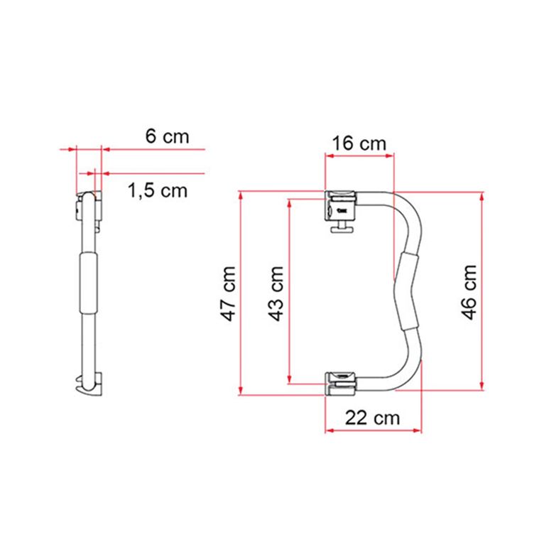 maniglione di salita security s - fiamma