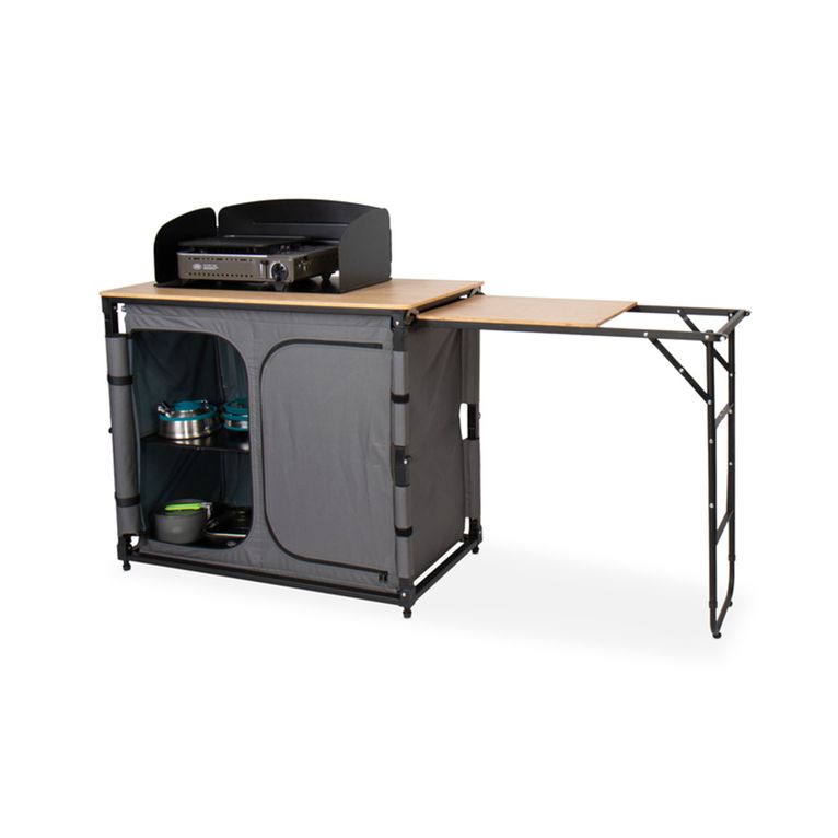 cucina da campeggio bamboo quick slide estraibile