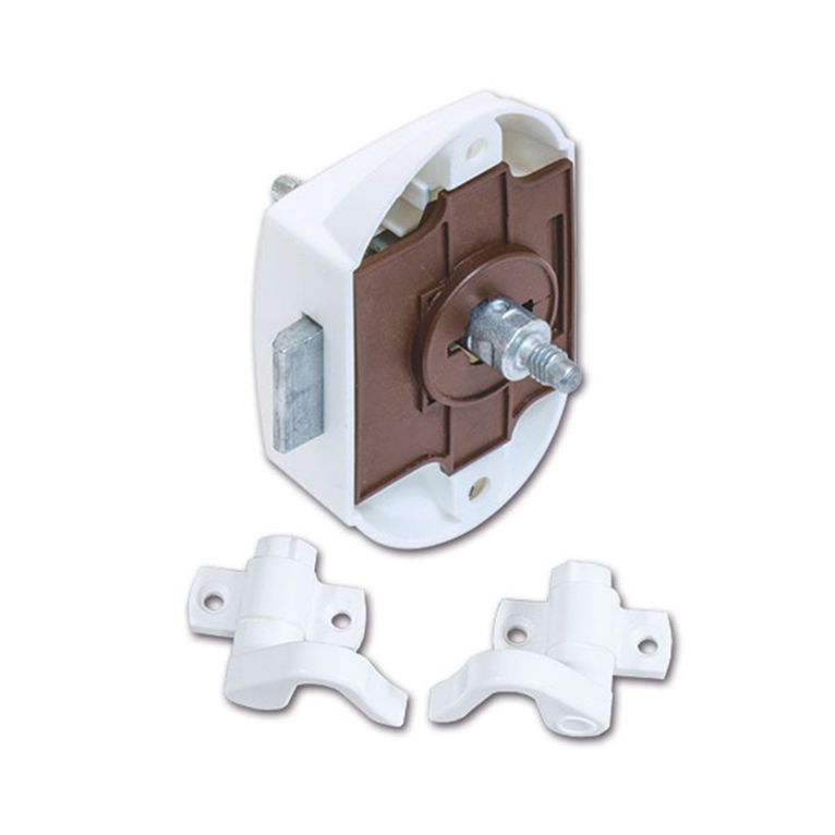 push-lock bilaterale bianco • con ganci