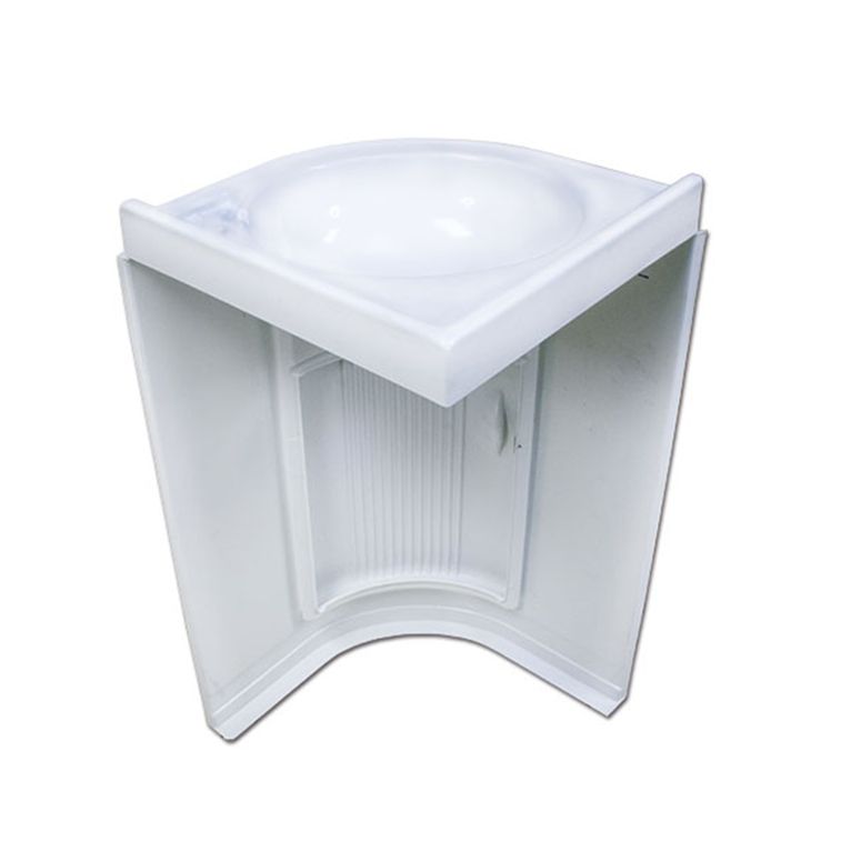 lavandino ba103 angolare con mobiletto • bianco