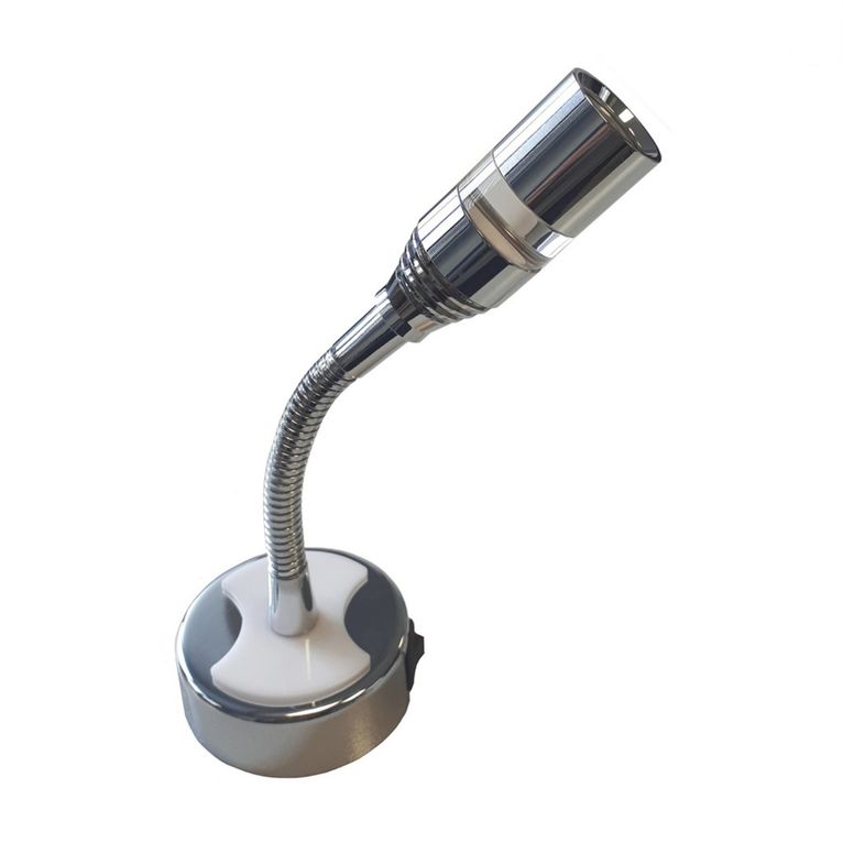 spot flx met.led 1w 3000k cr+in+usb