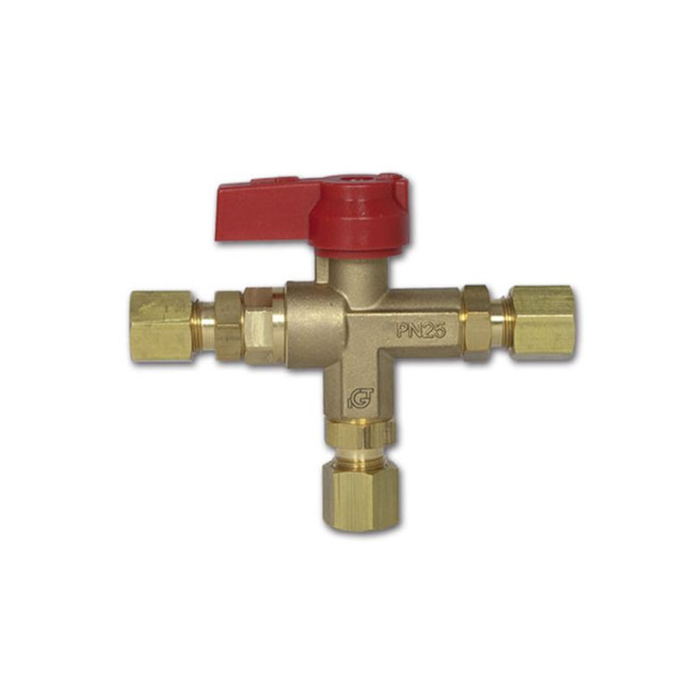 rubinetto a t - ad inversione - ø 8 mm