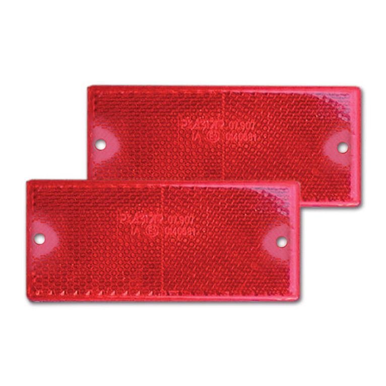 catadiottro con fori • rosso • 105 x 48 • blister