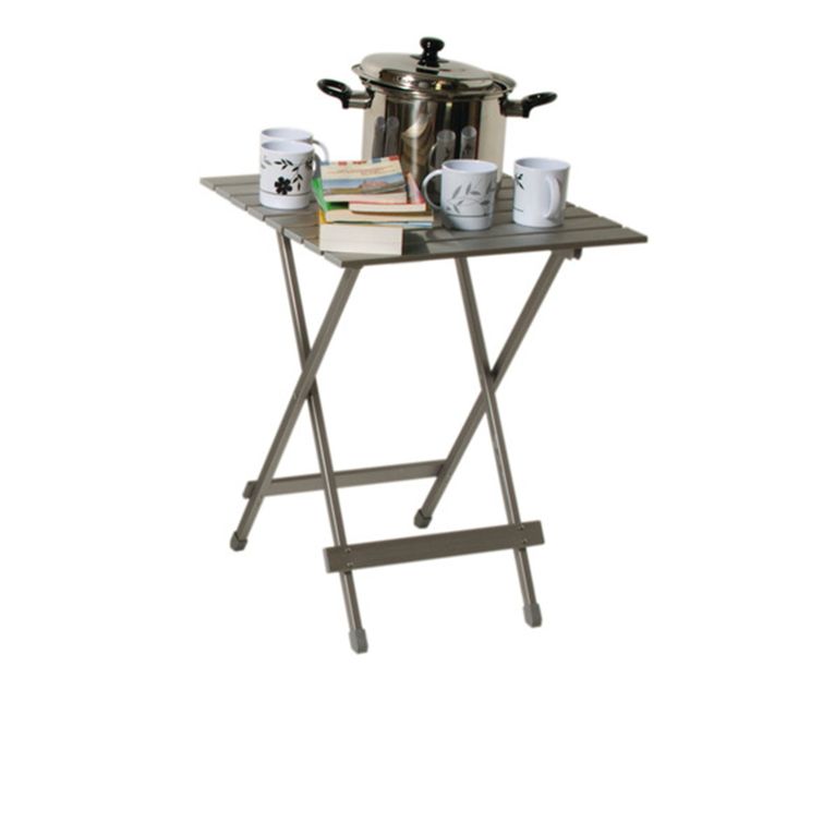 tavolo pieghevole single in alluminio 50x50x64 cm