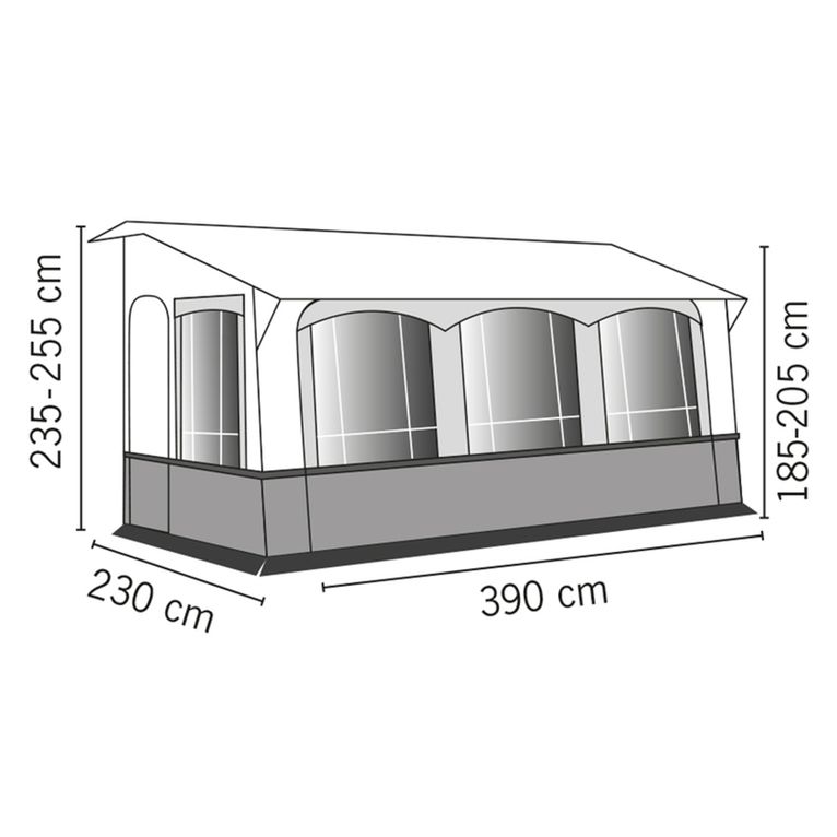 veranda casa royal 2-390 p230xl390xa235-255 cm