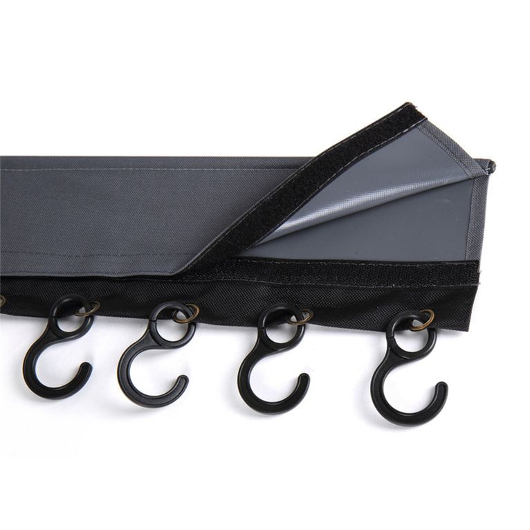 barra con 8 ganci per keder e velcro, 58 cm - camp4