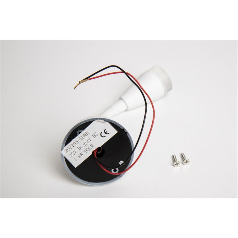 faretto led con braccio flessibile bianco 1,8w usb
