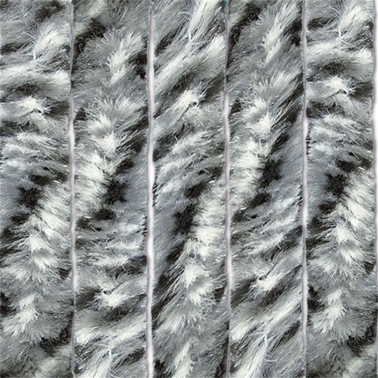 tenda ciniglia mix bianco / grigio • 56 x 200 cm