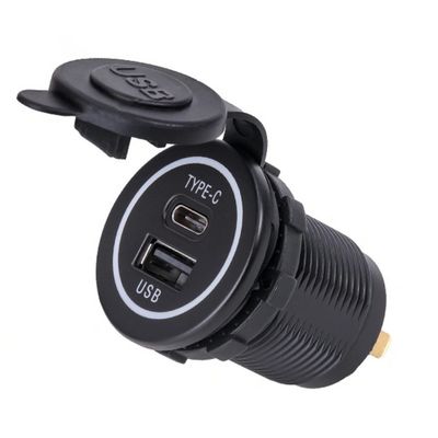 PRESA USB A-C 12/24V,2X 2.4A OUT.IN