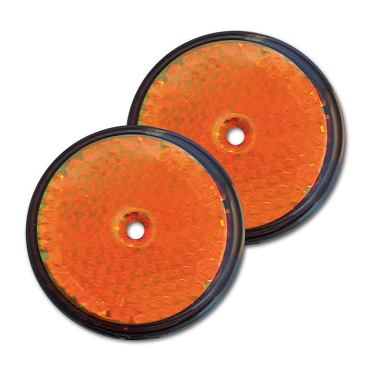 catadiottro con foro • arancione • ø 60 • blister