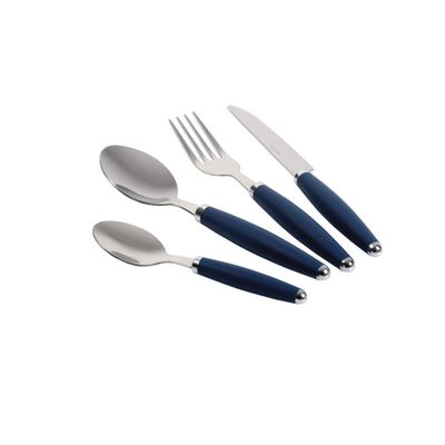 Set posate Holiday Travel 16 pezzi blu scuro inox 18/10