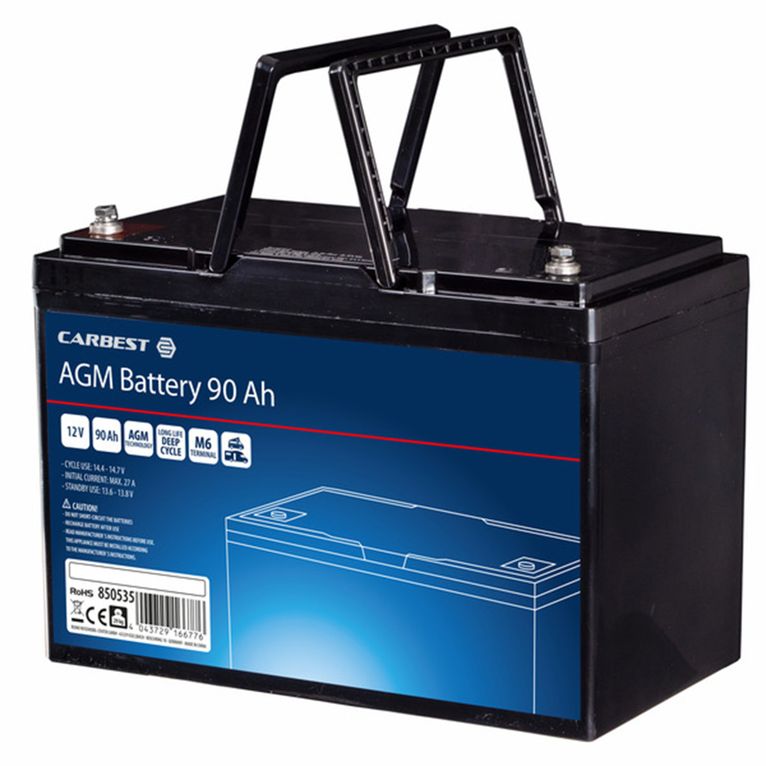 batteria agm 90ah 306x169x215 mm - carbest