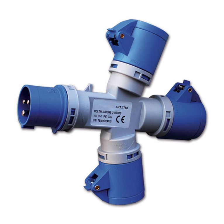 moltiplicatore a 3 vie cee ip44 - 16 a