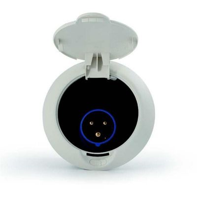 SPINA ELETTRICA ESTERNA BIANCA 230V/16A IP44 CON SALVAVI