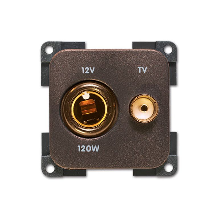 presa 12 v din • tv • marrone - cbe