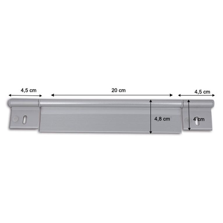 cerniera alluminio anodizzato • 290 mm • 2 fori