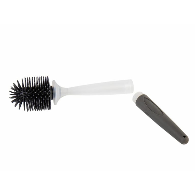scopino wc in silicone con vaschetta e vano detersivo