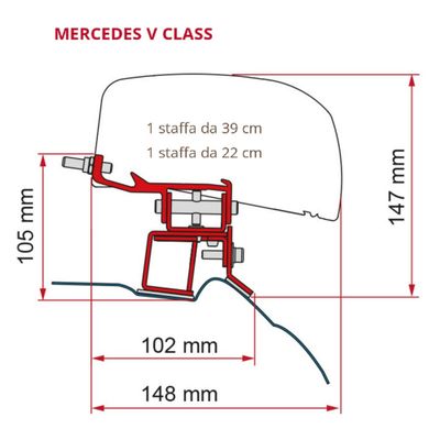 KIT MERCEDES V CLASS > 14 H1 L2 - Fiamma