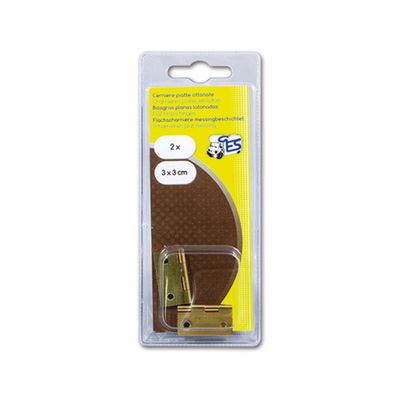 Cerniera piana in ottone • 30 x 30 • blister