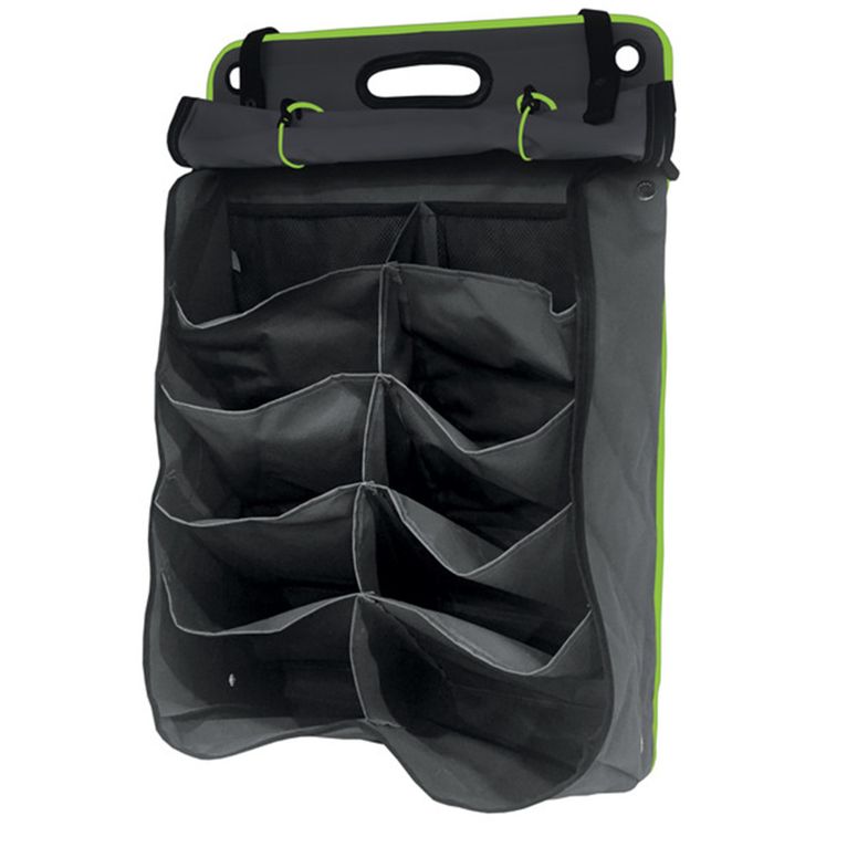 organizer 48x86 cm nero-lime per 12 paia di scarpe