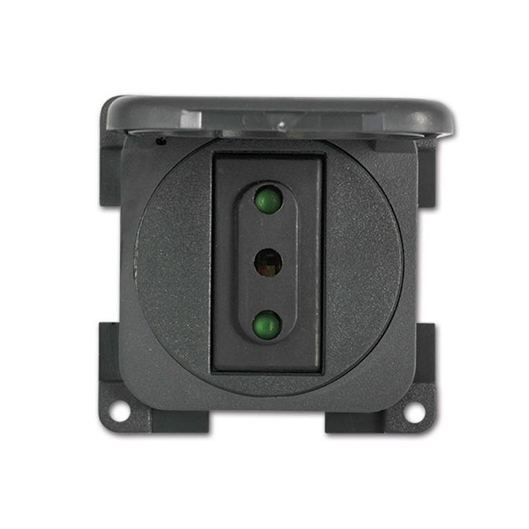 presa con coperchio - 230 v / 10 a - grigio