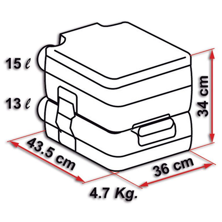 wc portatile bi-pot 34 - fiamma