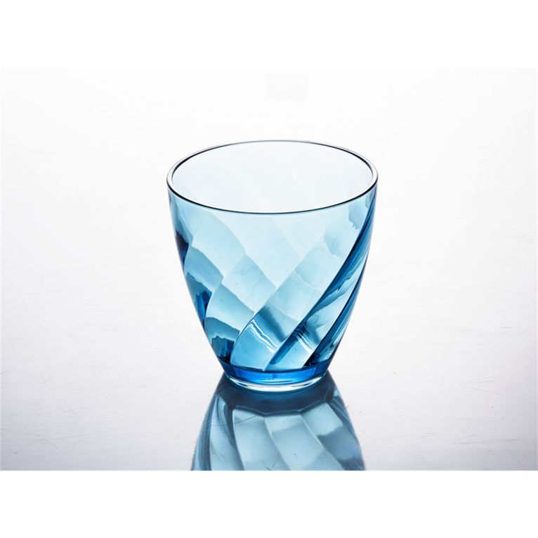 set 4 bicchieri burano 300 ml blu/lime/grigio/rosso