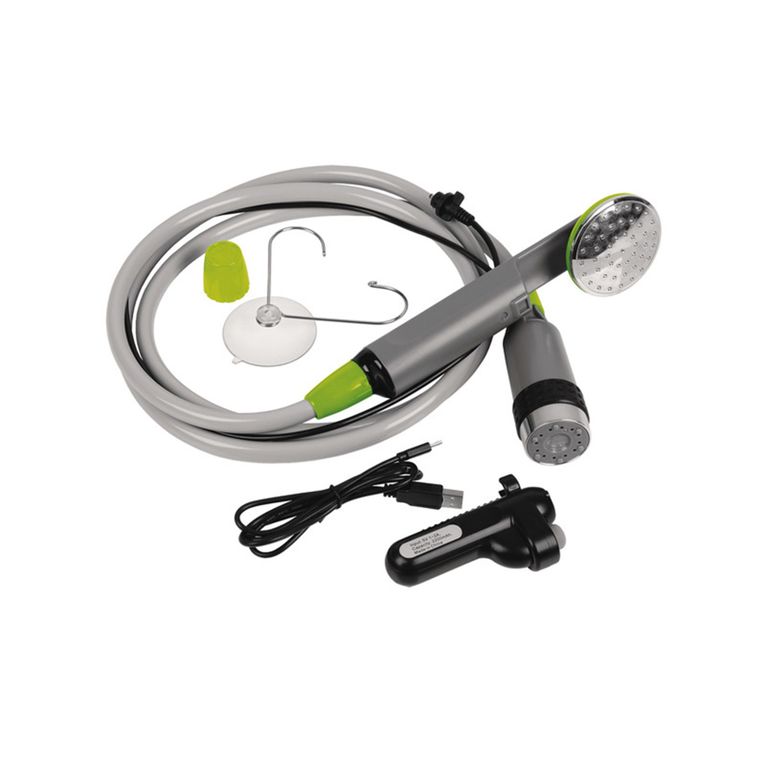 doccia da campeggio a batteria con pompa, 2,2 l/min