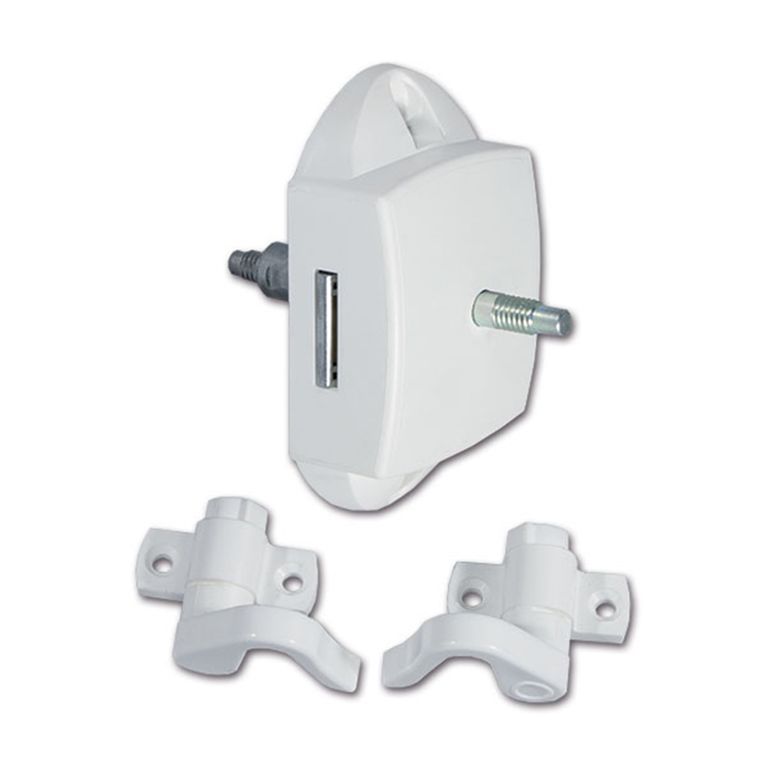 push-lock bilaterale bianco • con ganci