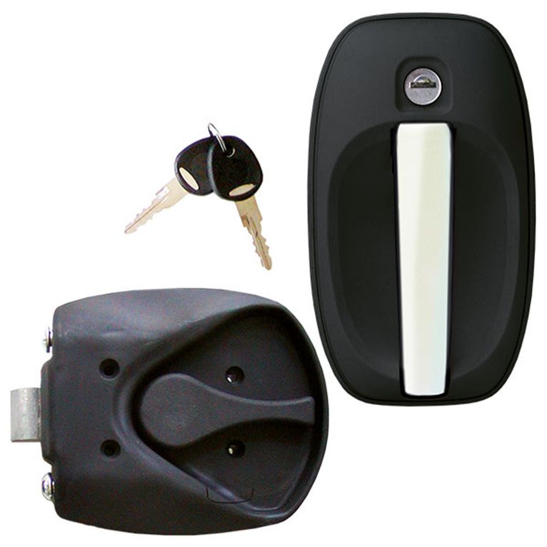 serratura completa 1122 - nera cromata