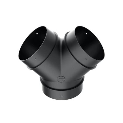 RACCORDO A Y NERO INGR.Ø65/72 MM / 2 USC.Ø65/72 39610-01