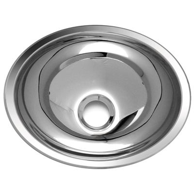 Lavandino ovale in acciaio inox 340x270x120 mm - Carbest