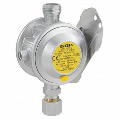 REGOLATORE A PARETE 30Mbar PER GPL ATTACCHI DIAM.10MM.